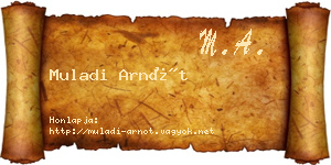 Muladi Arnót névjegykártya